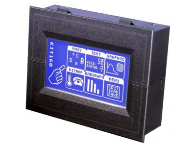 Afişaj LCD grafic 160x80 STN Negative LED albastru foto