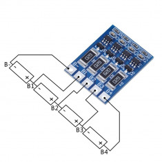 Modul incarcare / Placa protectie 4 acumulatori 18650 / BMS 4S (b.5488C) foto