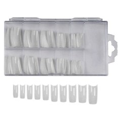 Tipsuri pentru unghii, albe, set de 100buc