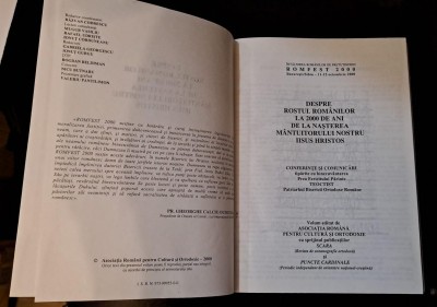 Despre rostul rom&amp;acirc;nilor la 2000 de ani de la nașterea M&amp;acirc;ntuitorului nostru Iisus Hristos foto