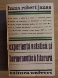 Experienta estetica si hermeneutica literara- Hans Robert Jauss