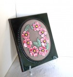 Cumpara ieftin Tablou ceramica basorelief hand made - Gentiana 2 - semnat Aimo, JIE Gantofta
