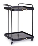 Cumpara ieftin Carucior servire fier negru Zeina 46x45x69 cm