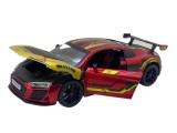 Macheta metal Audi R8 replica 1:32 albastru cu sunete si lumini deschide usi, capota si portbagaj