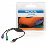 Cablu adaptor USB A 2.0 tata - 2x PS2 mama 0.3m VALUELINE