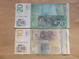 Serbia Lot nr. 3 - Bancnote 10 si 20 Dinari 2013