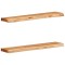 vidaXL Rafturi de perete 2 buc 80x20x3,5 cm Lemn masiv de salc&acirc;m 373626