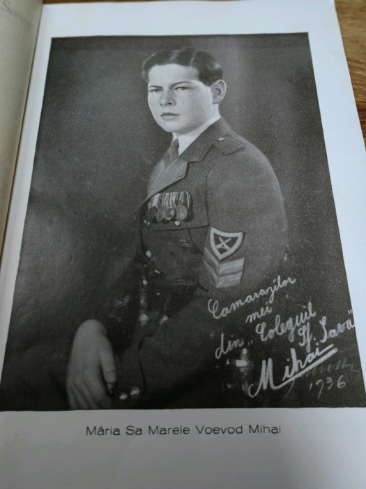 Revista Colegiului National Sf. Sava, 1936, numar festiv, mesajul Voievod Mihai