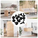 vidaXL Șuruburi cu manșon 12 pcs Negru 9,8 x 13 mm Fier 864533