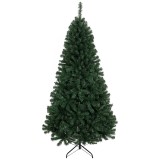 HOMCOM Brad de Crăciun Artificial 200 cm cu 1000 Ramuri și Bază Pliabilă, Verde | Aosom Romania