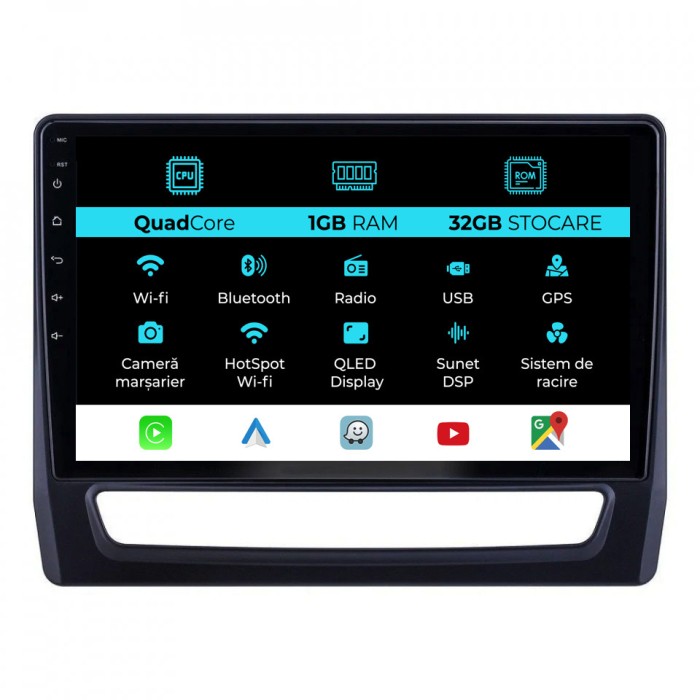 Navigatie Dedicata Mitsubishi ASX 2 (2019 - 2025), 10Inch, 1Gb Ram, 32Gb Stocare, Carplay