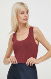 United Colors of Benetton top femei, culoarea bordo