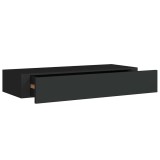 Cumpara ieftin Dulap de perete cu sertar, negru, 60x23,5x10 cm, MDF