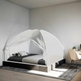 VidaXL Plasa ț&acirc;nțari Mongolia cu uși, 220 ochiuri alb 200x180x135 cm
