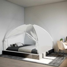 vidaXL Plasa ț&acirc;nțari Mongolia cu uși, 220 ochiuri alb 200x180x135 cm
