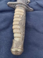 Pumnal cu Lama masiva(fanta)cu garda si teaca/SABIE de lupta vintage panoplie