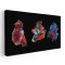 Tablou pesti betta fundal negru, rosu, albastru 1777 Tablou canvas pe panza CU RAMA 30x60 cm