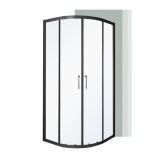 Cumpara ieftin Cabină de duș curbată Spirit Clear 80x80x180 cm, fără cădiță de duș, neagră