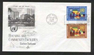 UN New York 1962 Building programme Mi.114-115 FDC UN.282 foto