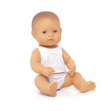Papusa bebelus educativa 32 cm - baiat caucazian bunet, MINILAND