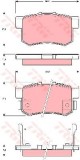 Set placute frana,frana disc HONDA CR-V III (RE) (2006 - 2012) TRW GDB3269