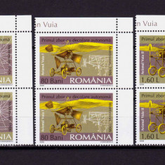 RO 2006 LP 1712 " Centenarul zborului Traian Vuia " ,serie pereche V ,MNH
