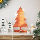 VidaXL Brad de Crăciun decorativ, maro ceruit, 60 cm, lemn pin masiv