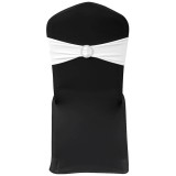 Gossi funda elastica decorativa scaun, catarama diamante, alb, 25 buc.