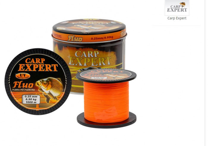 Fir Carp Expert UV Fluo- Orange 1000m Cutie Metalica,0.25mm/8.90kg