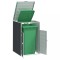 Gossi depozitare cos gunoi cu roti 1 cos antracit 72x81x115 cm otel