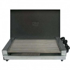 Grilă electrică Rubino EC-2K, 2000 W, Zonă de lucru 38x24 cm, Tavă de grăsime, Gri foto