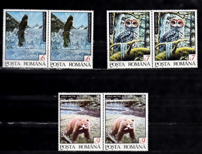A11 TX9 12 - 1992 - Fauna din regiunile nordice - pereche de doua