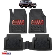 Hyundai Galloper Covorase Auto TeamCar&reg;- Cauciuc Tip Tavita/ Red