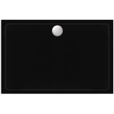 Cadita dus din acril Rea Savoy negru 80x100