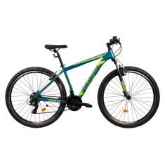 Bicicleta MTB Colinelli COL23, Marimea M, 29 inch, Verde, Schimbator Shimano ST-EF500, 21 Viteze, Ca foto