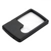 Lupă cu LED, Mărire x6 și x3, Negru, 5.5x1x8.5 cm, Baterii Incluse, Oem