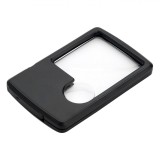 Lupă cu LED, Mărire x6 și x3, Negru, 5.5x1x8.5 cm, Baterii Incluse