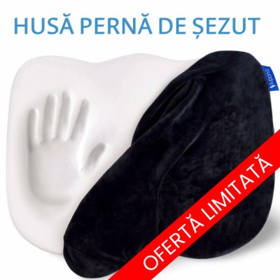 Husa de schimb - Perna de șezut pentru gravide | Perna Ortopedica Sezut Coccis din Spuma cu Memorie foto