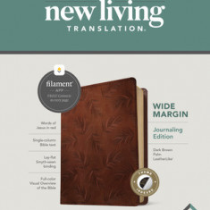 NLT Wide Margin Bible, Filament Enabled Edition (Red Letter, Leatherlike, Dark Brown Palm, Indexed)