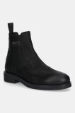 Gant ghete chelsea de piele Prepdale culoarea negru, 31651104