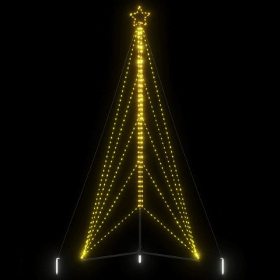 Pom de Crăciun LED 615 LED-uri Alb Cald 404,5 cm foto