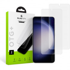 Set 2 Folii de protectie Glastify OTG+ pentru Samsung Galaxy S23 Transparent
