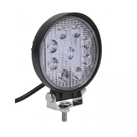 Proiector LED Auto Offroad, 27W, Rotund, 12V-24V, 1400 Lumeni, Rotund, Spot Beam 30&deg; HAL401