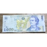BNKRO05 Bancnota veche 1000 lei 1998 Mihai Eminescu hirtie Romania una mie lei circulata bani vechi colectie numismatica