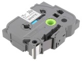 Bandă Albă 18mm x 8m cu Text Negru TZE-S241