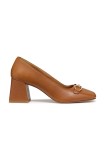 Geox pantofi de piele D CORONILLA culoarea maro, cu toc drept, D46D1A 000TC C6001