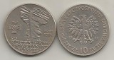 POLONIA 10 ZLOTI 1971 - 50 ANI a 3 a REVOLTA in SILEZIA , liv in cartonas, Europa, Cupru-Nichel
