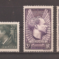 Franta 1937 -1 an de la moartea lui Jean Mermoz,1901-1936, MNH (vezi descrierea)