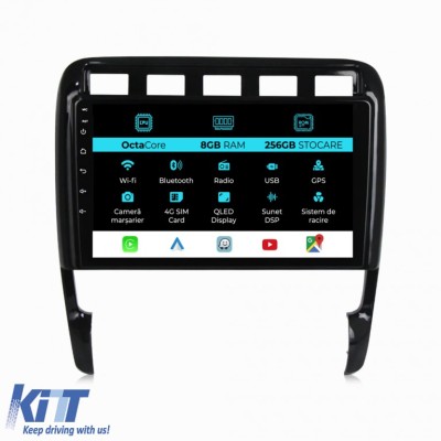 Navigatie Dedicata Porsche Cayenne (2002-2010), 9Inch, 8Gb Ram, 256Gb Stocare, Carplay Performance AutoTuning foto