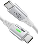 Cumpara ieftin Cablu USB-C INIU 100W Fast Charge, 2m, Nylon Impletit, LED